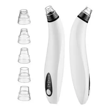 Электрический визуальный инструмент для удаления черных точек Уход за кожей лица Очиститель удаляет зернистость Прыщи Всасывание WiFi Беспроводной инструмент для удаления черных точек белый