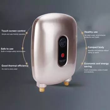 Электрический водонагреватель 0,04-1,2 МПа мгновенный нагрев воды безнапорный водонагреватель 35-55 ° C контроль температуры AU
