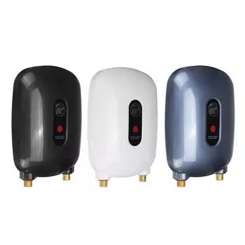 Электрический водонагреватель 3500 Вт/3000 Вт, 3-секундный, бытовой, мгновенного нагрева воды, безнапорный, для душа в ванной, с контролем температуры белый