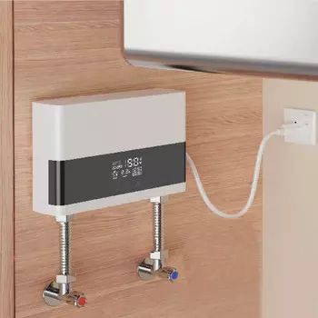 Электрический водонагреватель 6000 Вт проточный электрический водонагреватель для дома кухня ванная комната внутренний электрический водонагреватель душ ЕС 220 В серебряный