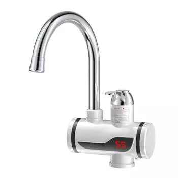 Электрический водонагреватель для душа 110 В 220 В кухонный кран Tankless Instant Heating Faucets 3000 Вт цифровой дисплей для дома коттеджа US Plug белый