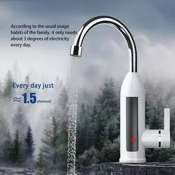 Электрический водонагреватель кран 3000 Вт кухонный кран мгновенного нагрева 360 градусов вращения быстрый нагрева кран для кухни ванной комнаты UK Plug белый