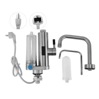 Электрический водонагреватель, смеситель 300 мл, вращающийся из нержавеющей стали G1/2, быстрый нагрев холодной и горячей воды US Plug 110V