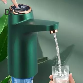 Электрический водяной насос с зарядкой через USB, антикоррозийная кухонная техника, интеллектуальный диспенсер для бутылок с водой зелёный