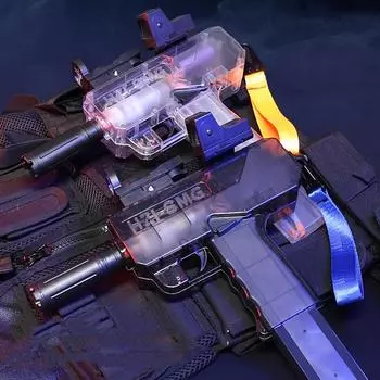 Электрический водяной пистолет Uzi, полностью автоматический, сильные игрушки высокого давления для мальчиков, распыление воды, выдавливание воды и вода чёрный