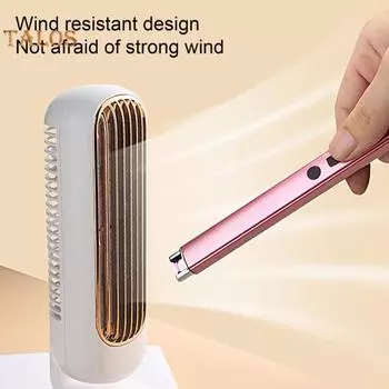 Электрический воспламенитель Ветрозащитный Зажигание Без Пламени Прочный Многофункциональный Импульсный Кемпинг Принадлежности золотистый