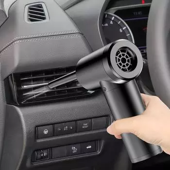 Электрический воздуходув 50000 об/мин беспроводной автомобильный пылесос комплект для удаления пыли из вентиляционных отверстий сидений приборной панели насадки для омывателя чёрный