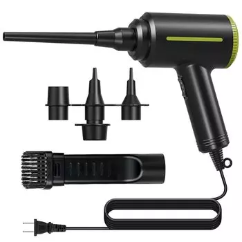 Электрический воздуходув ATEngeJP оснащен выходным отверстием длиной 3 м и может использоваться для сдувания пыли с воздуходувки, шнуром, двухступенчатым переключением 500 Вт/260 Вт, кольцом.