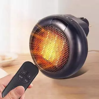 Электрический воздухонагреватель с возможностью подключения, быстрый обогрев помещения, электрический обогреватель с регулируемым термостатом us чёрный