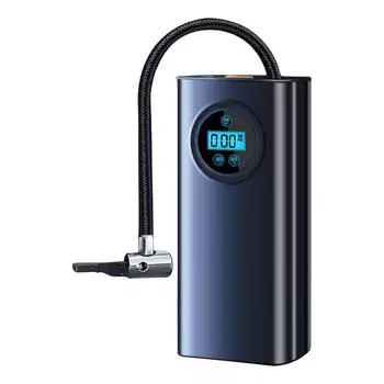 Электрический воздушный компрессор перезаряжаемый высокоточный автомобильный насос для накачивания шин ЖК-дисплей портативный воздушный насос для автомобиля мотоцикла велосипеда мяч чёрный