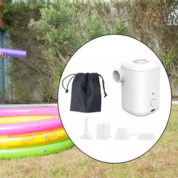 Электрический воздушный насос для бытового надувания Надувать и сдувать чёрный