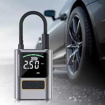 Электрический воздушный насос для накачивания шин велосипеда, определение давления, портативный воздушный насос, зарядка через USB, автомобильный насос для накачивания шин, автомобильные аксессуары