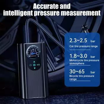 Электрический воздушный насос Мини Портативный беспроводной насос для накачивания шин Насос для накачивания шин Электрический насос для мотоциклов Для автомобилей Мотоциклов Велосипедов