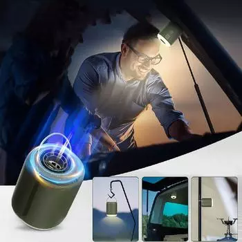 Электрический воздушный насос сверхлегкий портативный беспроводной воздушный компрессор насос для накачивания/сдува с фонарем для кемпинга для кроватей с воздушной подушкой зелёный