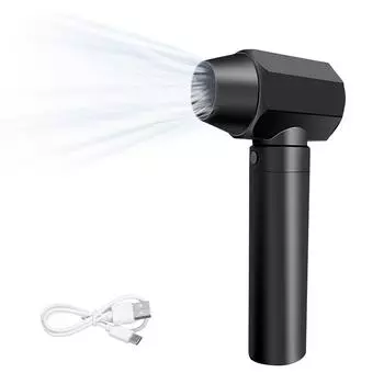 Электрический воздушный пылесос 130000 об/мин, мини турбовентилятор для удаления пыли, струйный сухой вентилятор, беспроводной портативный портативный чёрный