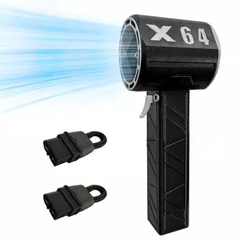 Электрический воздушный пылесос с максимальной силой обдува 1400 г, бесщеточным двигателем, бесступенчатой регулировкой скорости ветра и турбонаддувом US Plug серый/чёрный