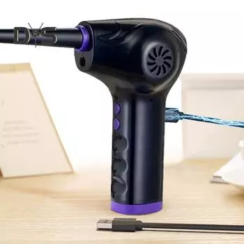Электрический воздушный пылесос со светодиодной подсветкой, широко используемый перезаряжаемый беспроводной высокоскоростной воздуходув, сжатый воздуходув 10000mAh