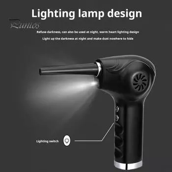 Электрический воздушный пылесос со светодиодной подсветкой, широко используемый перезаряжаемый беспроводной высокоскоростной воздуходув, сжатый воздуходув 10000mAh