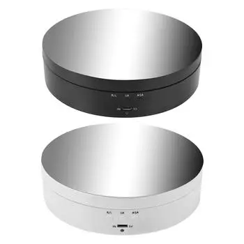 Электрический вращающийся дисплей, интеллектуальный держатель для ювелирных изделий, подставка, зеркало, питание от батареи, поворотный стол на 360 градусов, 3 скорости белый