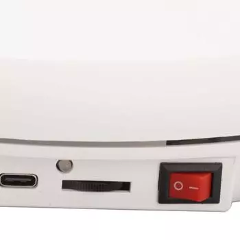 Электрический вращающийся дисплейный стол со светодиодной подсветкой 25 см, бесшумный, грузоподъемность 20 кг, поворотный дисплейный стенд белый