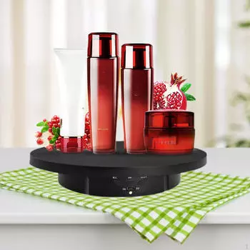 Электрический вращающийся стенд для демонстрации нагрузки 8 кг портативный для часов игрушки модель торты чёрный