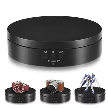 Электрический вращающийся стол 360 градусов Маленький электрический поворотный стол Диаметр вращающегося стола Грузоподъемность 3 кг Регулируемый угол направления Низкий уровень шума Электрический