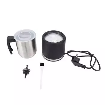 Электрический вспениватель молока 4 в 1 из нержавеющей стали большой емкости съемный электрический пенообразователь для приготовления горячей и холодной пены L чёрный