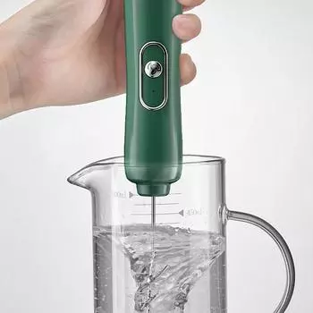 Электрический вспениватель молока, портативный пенообразователь для напитков, миксер для кофе, взбиватель яиц, венчик чёрный