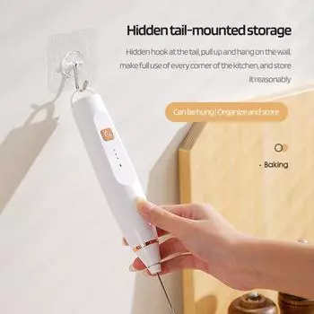 Электрический вспениватель молока, ручной, 3-скоростной, регулируемый взбиватель для яиц, USB-перезаряжаемый миксер для напитков с венчиками из нержавеющей стали, портативный пеногенератор для латте