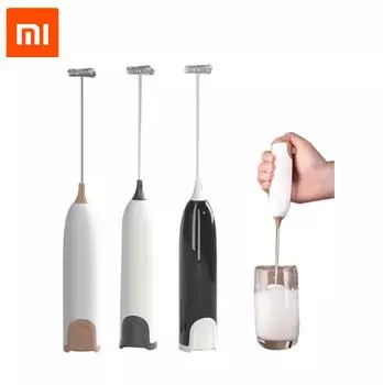 Электрический вспениватель молока Xiaomi, кухонный пенообразователь, миксер-венчик, мешалка для кофе, капучино, сливочник, венчик для пенной смеси, венчик для взбивания яиц