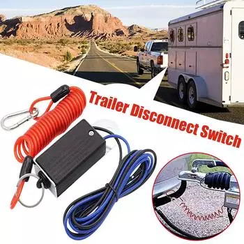 Электрический выключатель аккумулятора Breakaway, спиральная кабельная система, подходящая для буксировки прицепа, кемпера, автомобильных аксессуаров M3X0