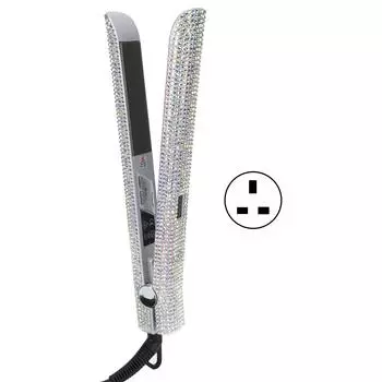 Электрический выпрямитель для волос со стразами, 150 Вт, 2 в 1, более быстрая форма, ЖК-дисплей, переменная температура UK PLUG