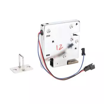 Электрический замок с защелкой, электромагнитный замок для двери шкафа управления, соленоидная пружина, замок для ящика 24 В