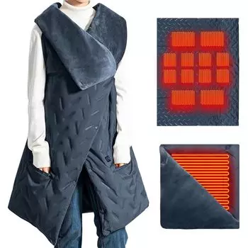 Электрическое электрическое одеяло 12 температур Электрический плечевой USB-налокотник USB-электрический может использоваться как большой терморегулятор температуры на одной талии в целом серый