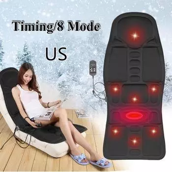 Электрическое массажное кресло для спины, облегчение боли, автомобильный массажер, подушка, подушка для шеи, точечный массаж, подушка для сиденья EU