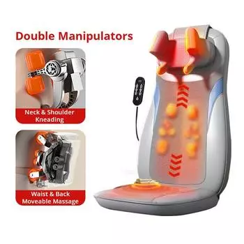 Электрическое массажное кресло для всего тела, офисный коврик, вибрационный коврик, подогрев шеи, подушка безопасности для шеи, шеи, разминающая подушка-массажер Tuina