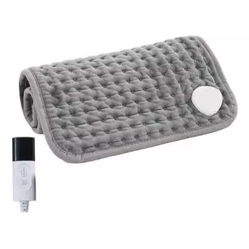 Электрическое одеяло с подогревом 75 Вт для спины, шеи, плеч, для облегчения боли, 9 температурных режимов, 4 режима таймера, фланелевая электрическая грелка, вилка США US Plug