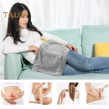 Электрическое одеяло с подогревом через USB, автоматическое отключение, мгновенное тепло для снятия спазмов и болей в спине, большой размер, грелка для шеи и плеч, сухая тепловая терапия серый