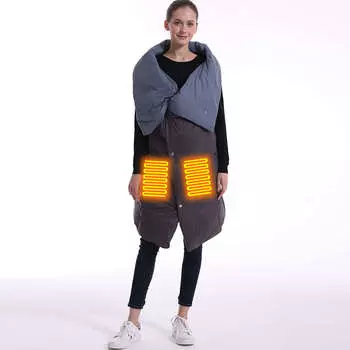 Электрическое одеяло с подогревом, ветрозащитное, дышащее, носимое, USB, одеяло с подогревом, жилет для дома, офиса и улицы