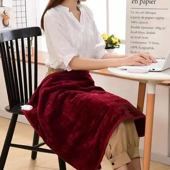 Электрическое одеяло согреть одеяло Электрическое одеяло Офис Nap Lap Pad Шаль Одеяло Утолщенное теплое одеяло Студенческое общежитие 80*60cm красный