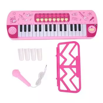 Электрическое пианино с микрофонной клавиатурой, цифровой музыкальный инструмент для детей