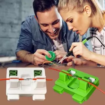 Электрическое приспособление для сварки проволоки, паяльная станция для кабеля, прочный регулируемый держатель для сварки проволоки, сварочные принадлежности белый