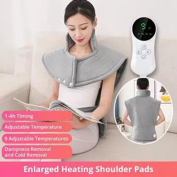 Электрическое согревающее одеяло-шаль для шеи, плеч, спины, грелка для облегчения боли, 9 настроек нагрева для женщин и мужчин