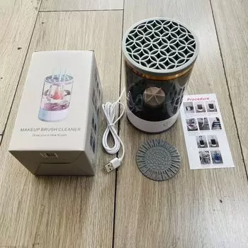 Электрическое устройство для чистки косметических кистей, автоматическая мочалка, быстросохнущая чёрный