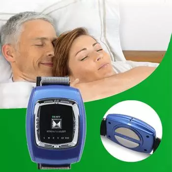 Электрическое устройство против храпа, наручные часы против храпа Pluse, помощь для сна, решение для сна, интеллектуальная защита от апноэ для остановки храпа синий