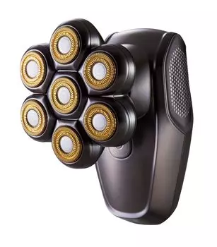 Электробритва APIXINTL с гибким лезвием, 7 USB, титановым триммером и гребнем, светодиодной подсветкой, автоматической полировкой, легко устанавливается и снимается [126 лезвий, головок] серый