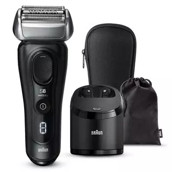 Электробритва Braun для мужчин, серия 8 8460cc-V с машинкой для чистки, система 3+1 Cut, технология звуковой вибрации, вечерняя борода, Zero to Zero Electric
