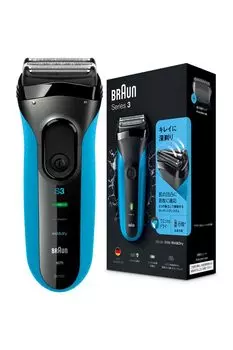 Электробритва Braun Series 3 электрическая бритва 3010s для бритья мужская с 3 лезвиями, моющаяся/ванная синий