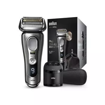 Электробритва Braun серии 9 с шайбой, электрическая бритва для мужчин, 9455cc-V, черная, система 5-Cut, технология звуковой вибрации, вечерняя борода, от нуля до
