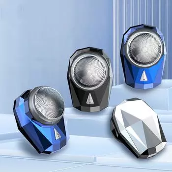 Электробритва для мужчин, моющаяся мини-бритва для бороды, компактная портативная перезаряжаемая модель синий